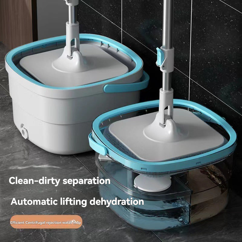 Spin Mop and Bucket Set Stainless Steel Handle Microfiber Floor Mop