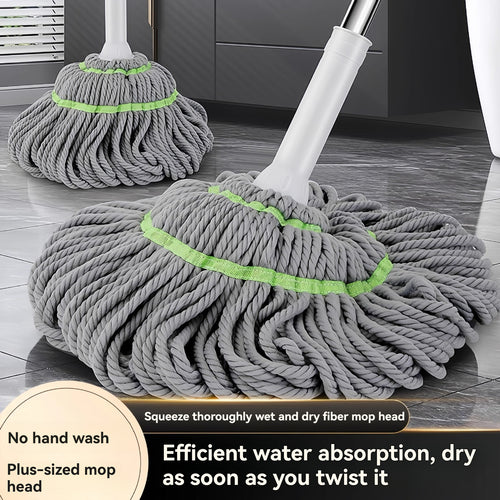 Self Wringing Mop with Stainless Steel Handle Cotton Floor Mop