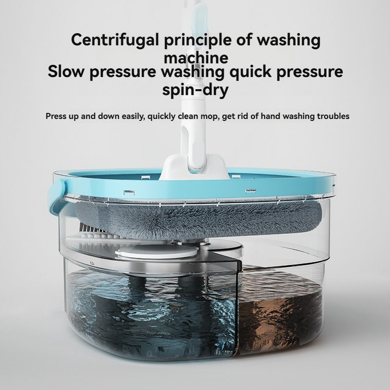 Spin Mop and Bucket Set Stainless Steel Handle Microfiber Floor Mop