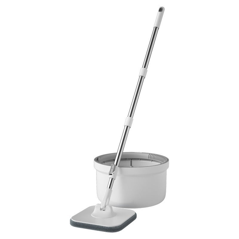 Spin Mop and Bucket Set with Stainless Steel Handle Dual Drive System