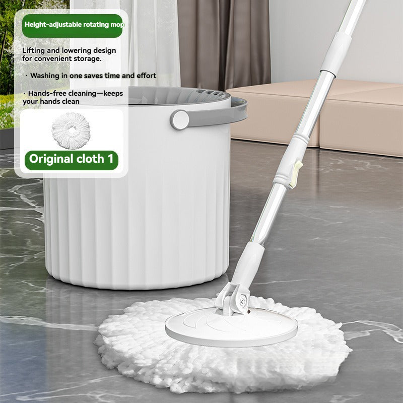 Rotating Spin Mop and Bucket Set with Steel Handle